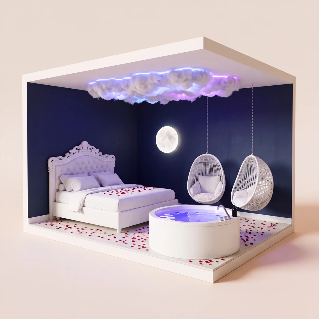 Miniature 3D illustrative de la Love Room L’Air, avec le filigrane Luvia
